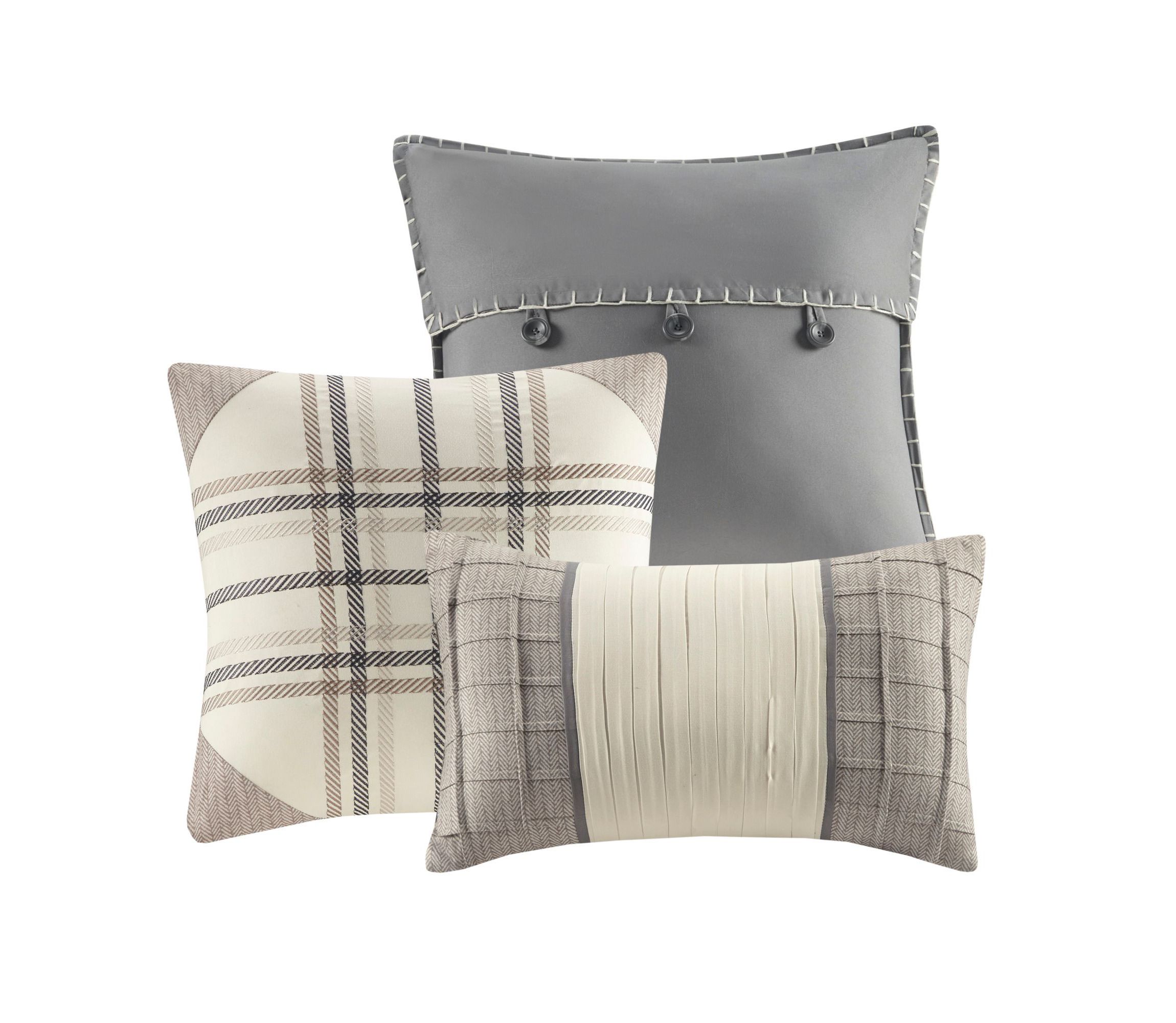 Ridge 7 Piece Herringbone Comforter Set