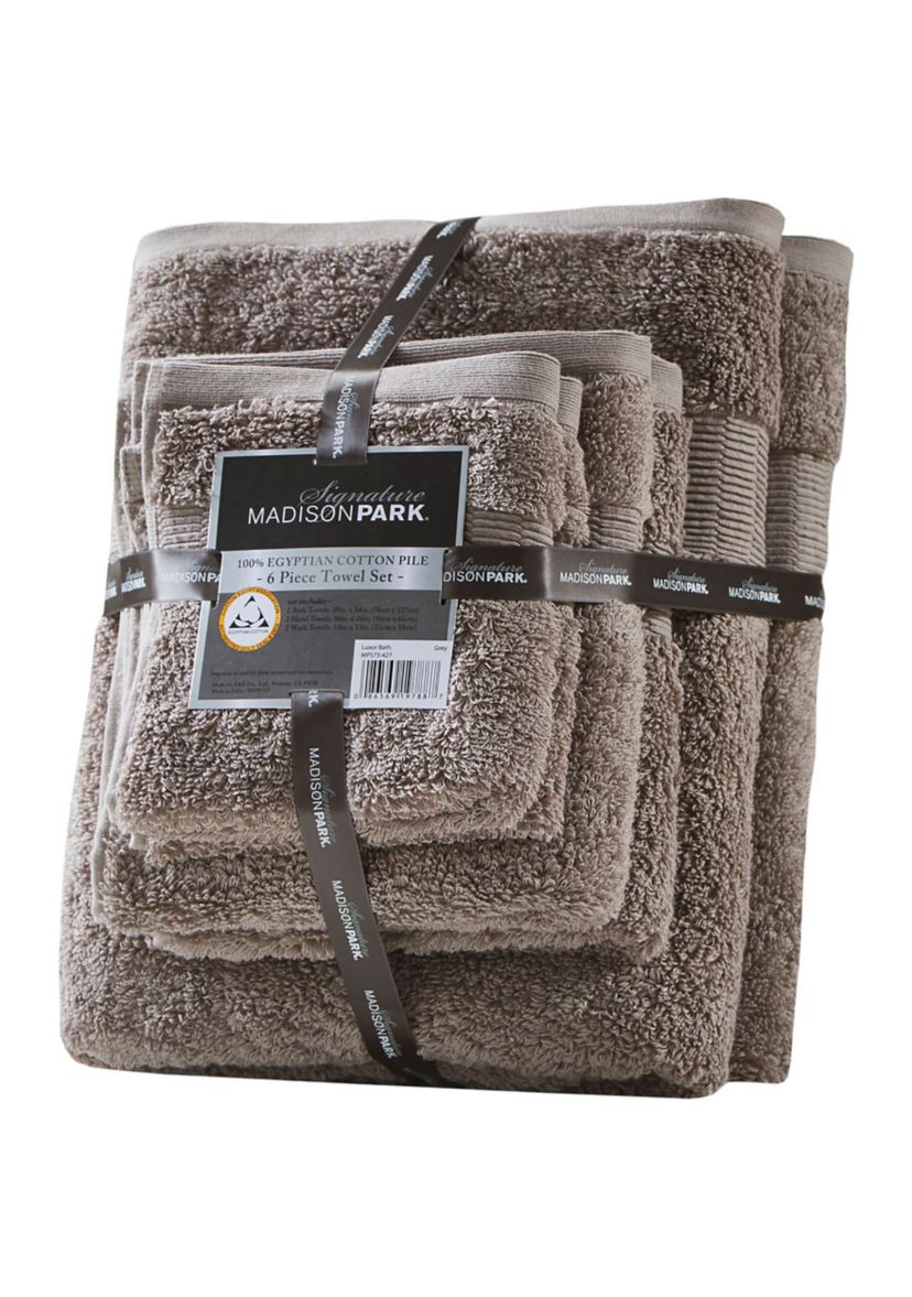 Luce 100% Egyptian Cotton 6 Piece Towel Set
