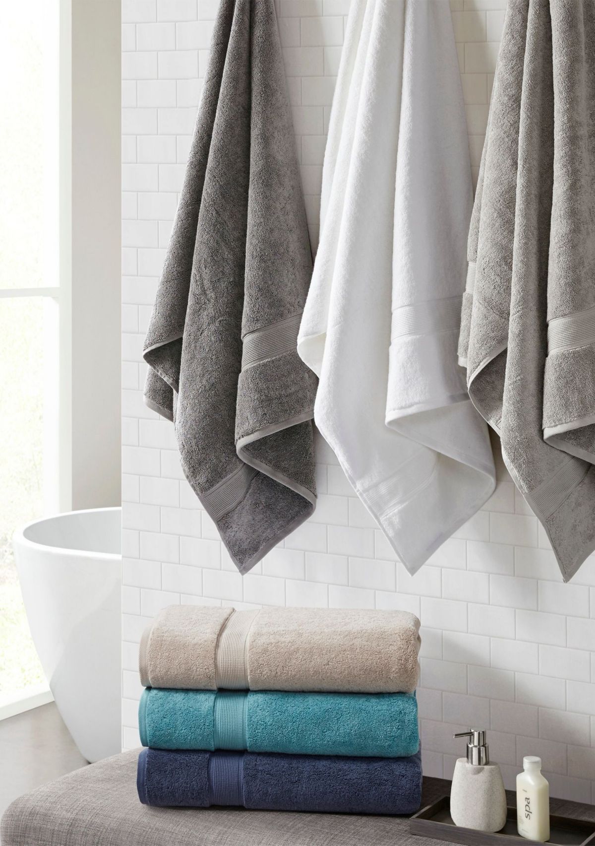 800gsm 100% Cotton Bath Sheet Antimicrobial 2 Piece Set