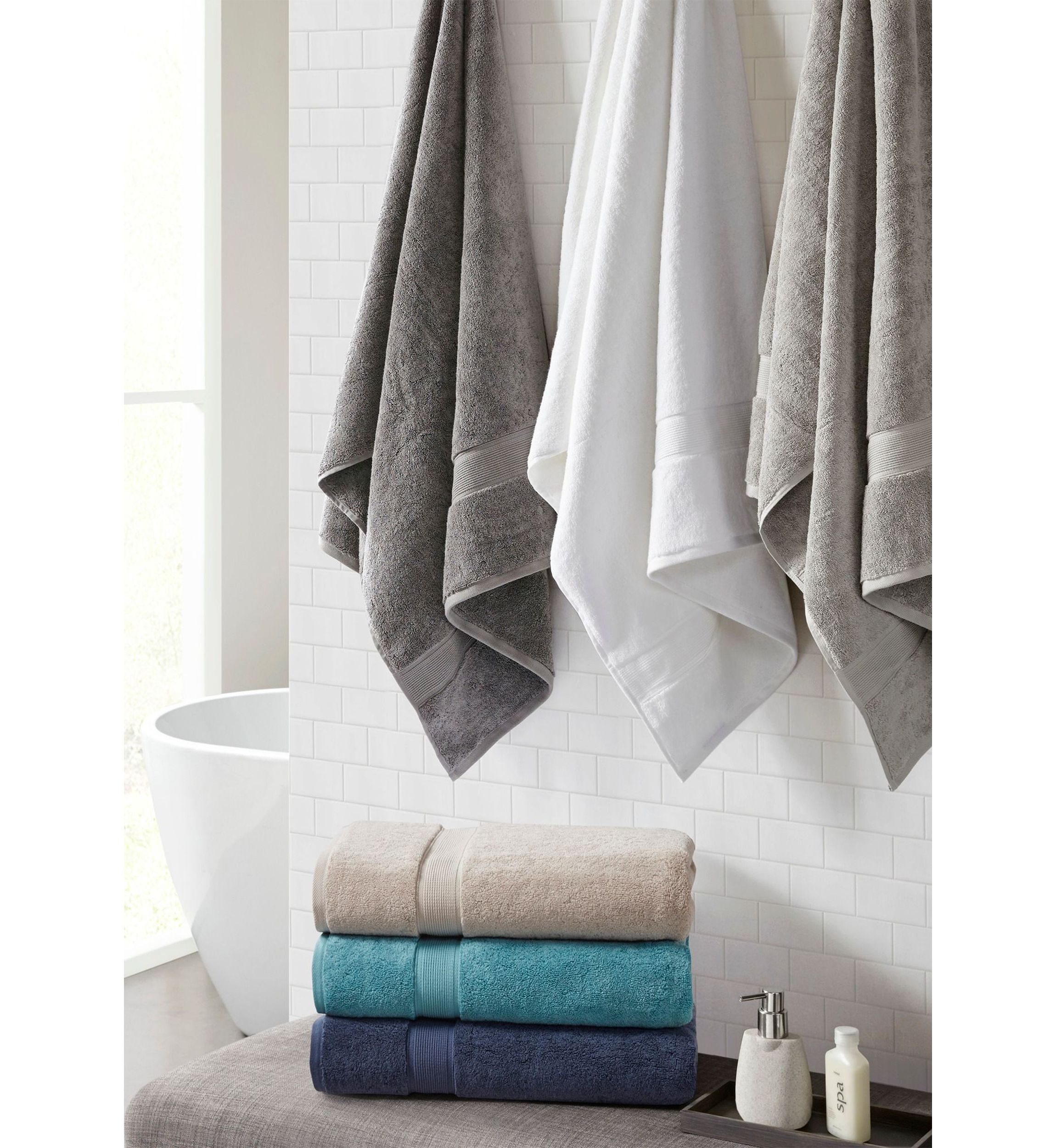 800gsm 100% Cotton Bath Sheet Antimicrobial 2 Piece Set