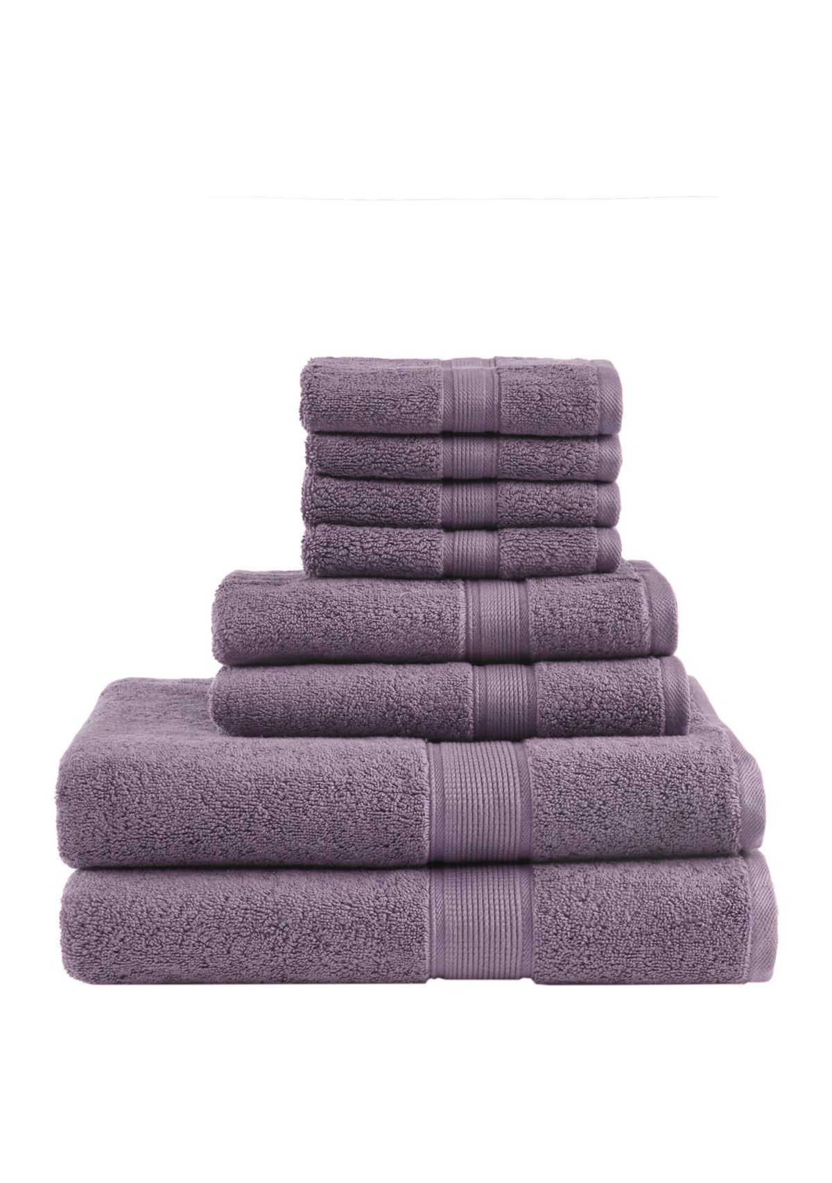 800GSM 100% Cotton 8 Piece Antimicrobial Towel Set