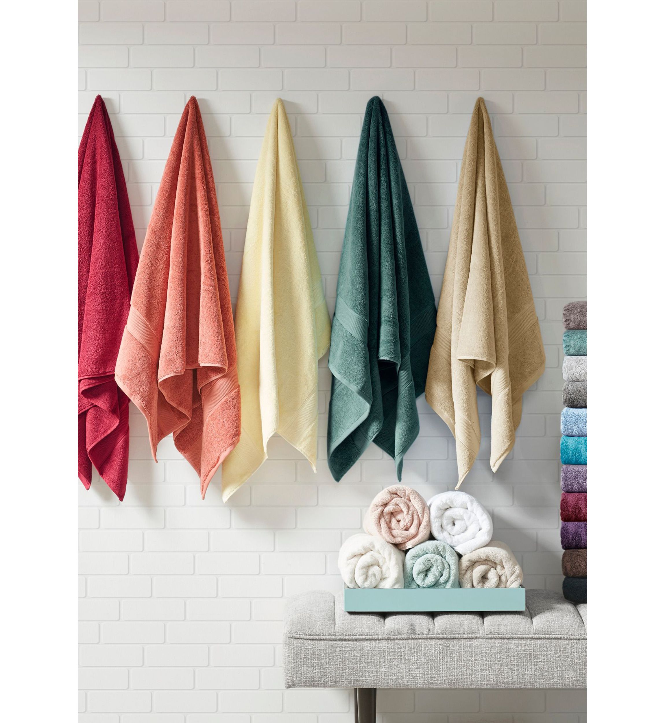 800GSM 100% Cotton 8 Piece Antimicrobial Towel Set