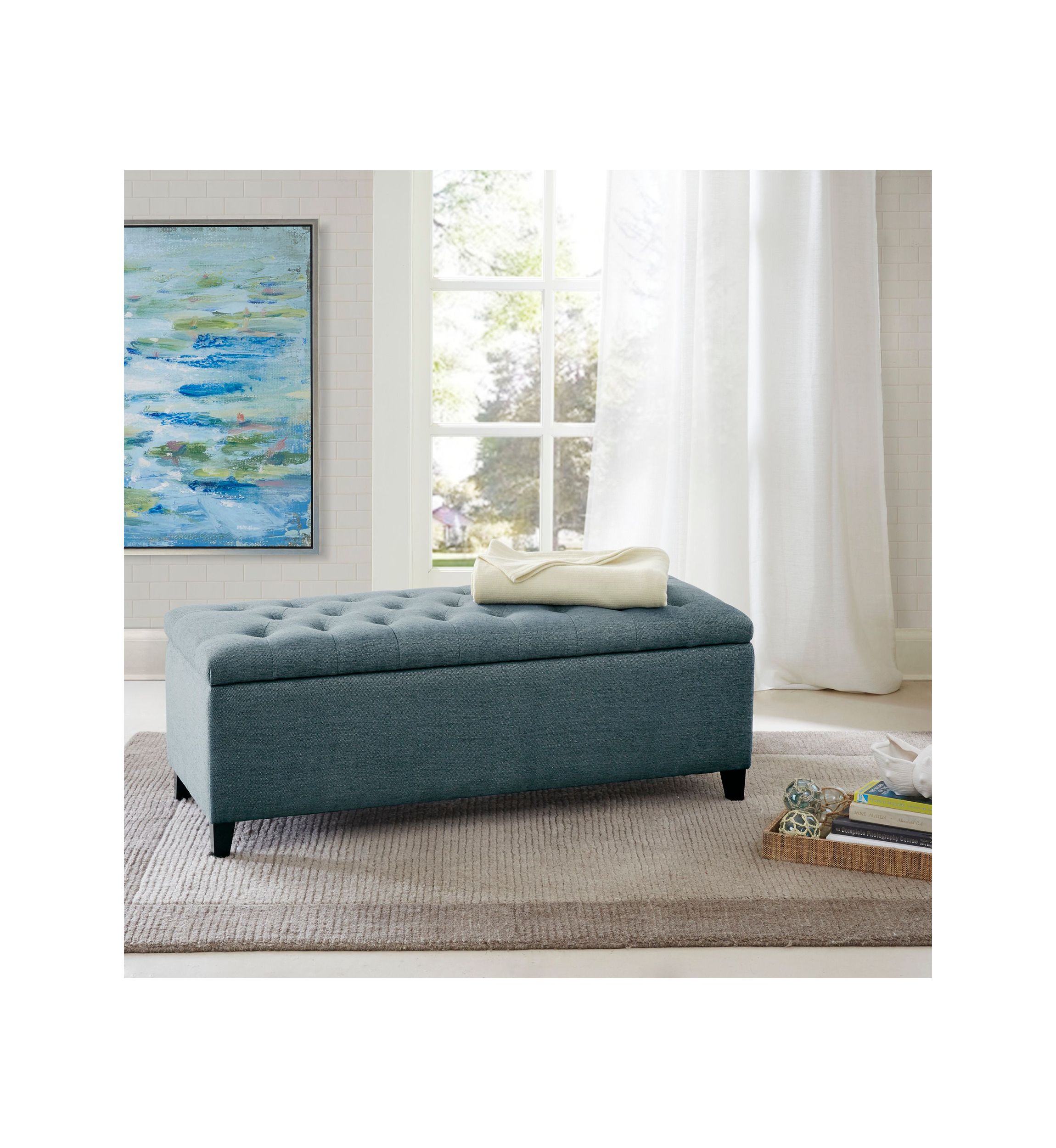 Shandra Tufted Top Storage Bench
