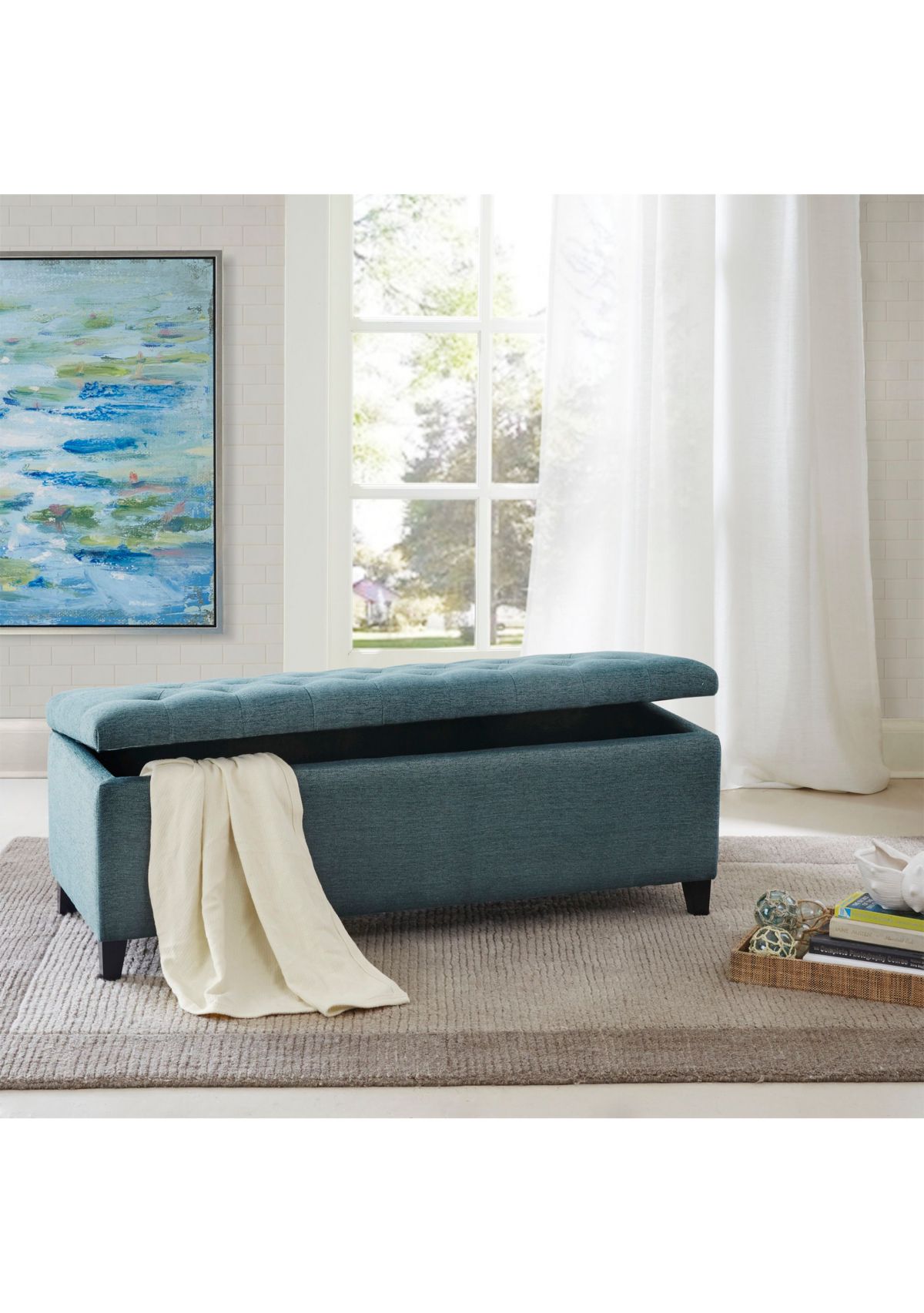 Shandra Tufted Top Storage Bench