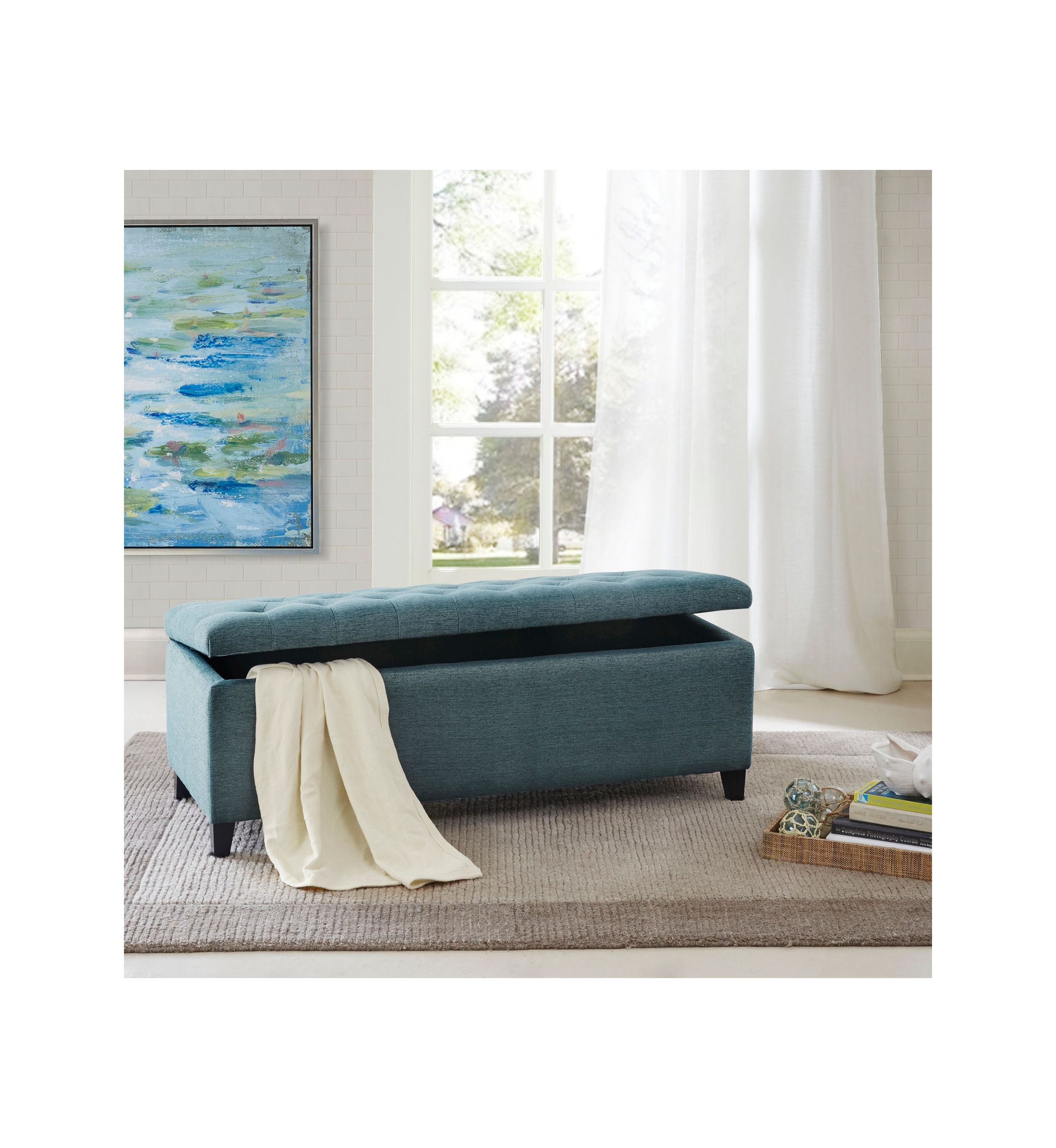 Shandra Tufted Top Storage Bench