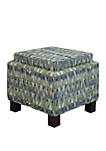 Shelley Square Storage Ottoman with Pillows