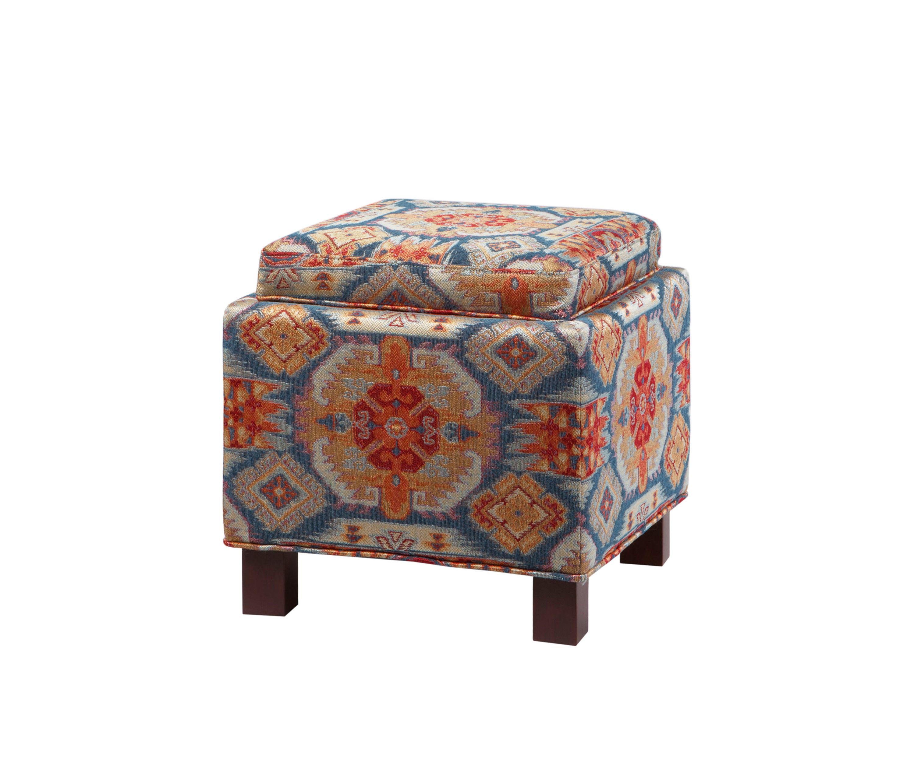 Shelley Square Storage Ottoman with Pillows