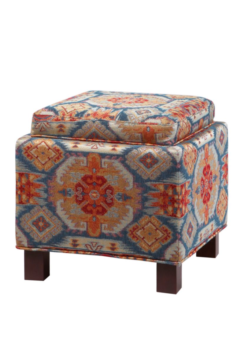 Shelley Square Storage Ottoman with Pillows