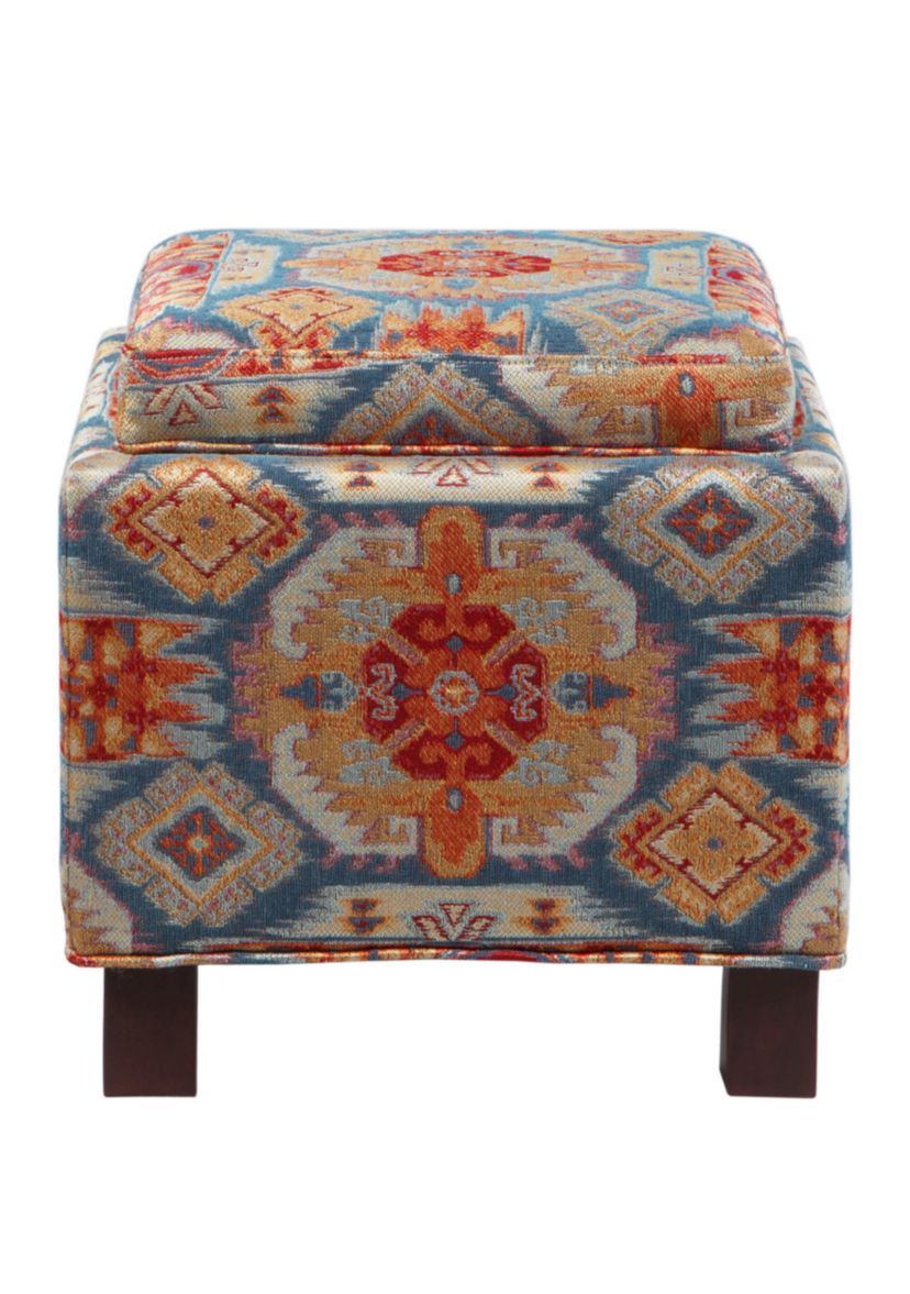 Shelley Square Storage Ottoman with Pillows