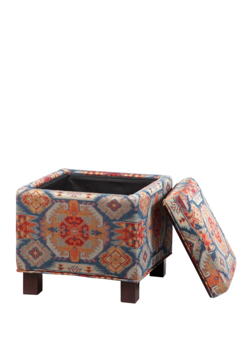 Shelley Square Storage Ottoman with Pillows