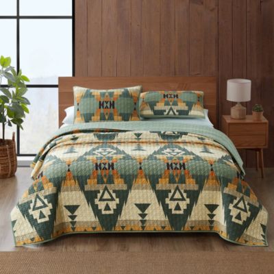Pendleton Siskiyou Coverlet Set Sage FullQueen