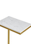 Bryson C Table with Faux Marble Top