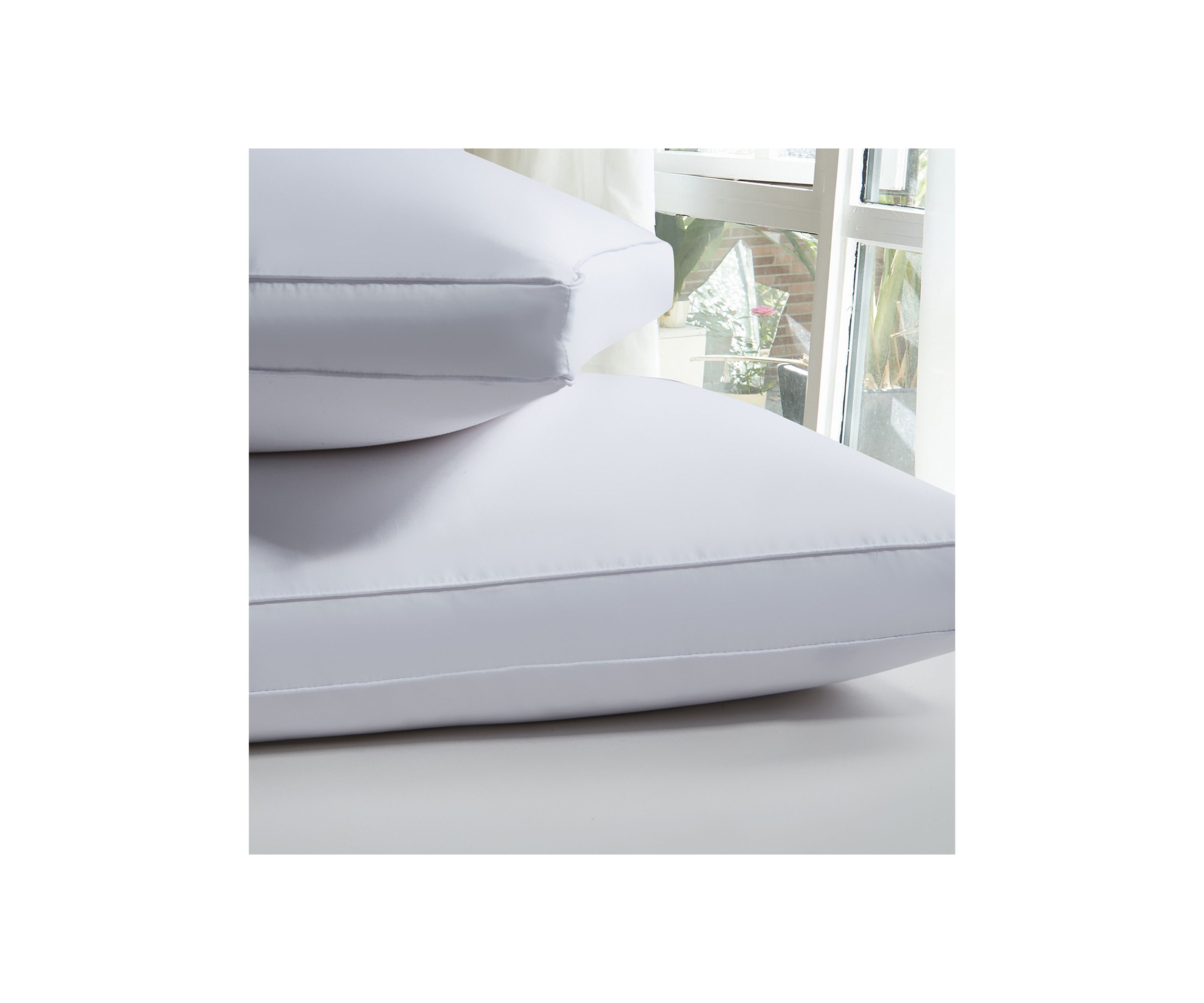 400 Thread Count Sateen Cotton European Goose Down Pillow - Firm