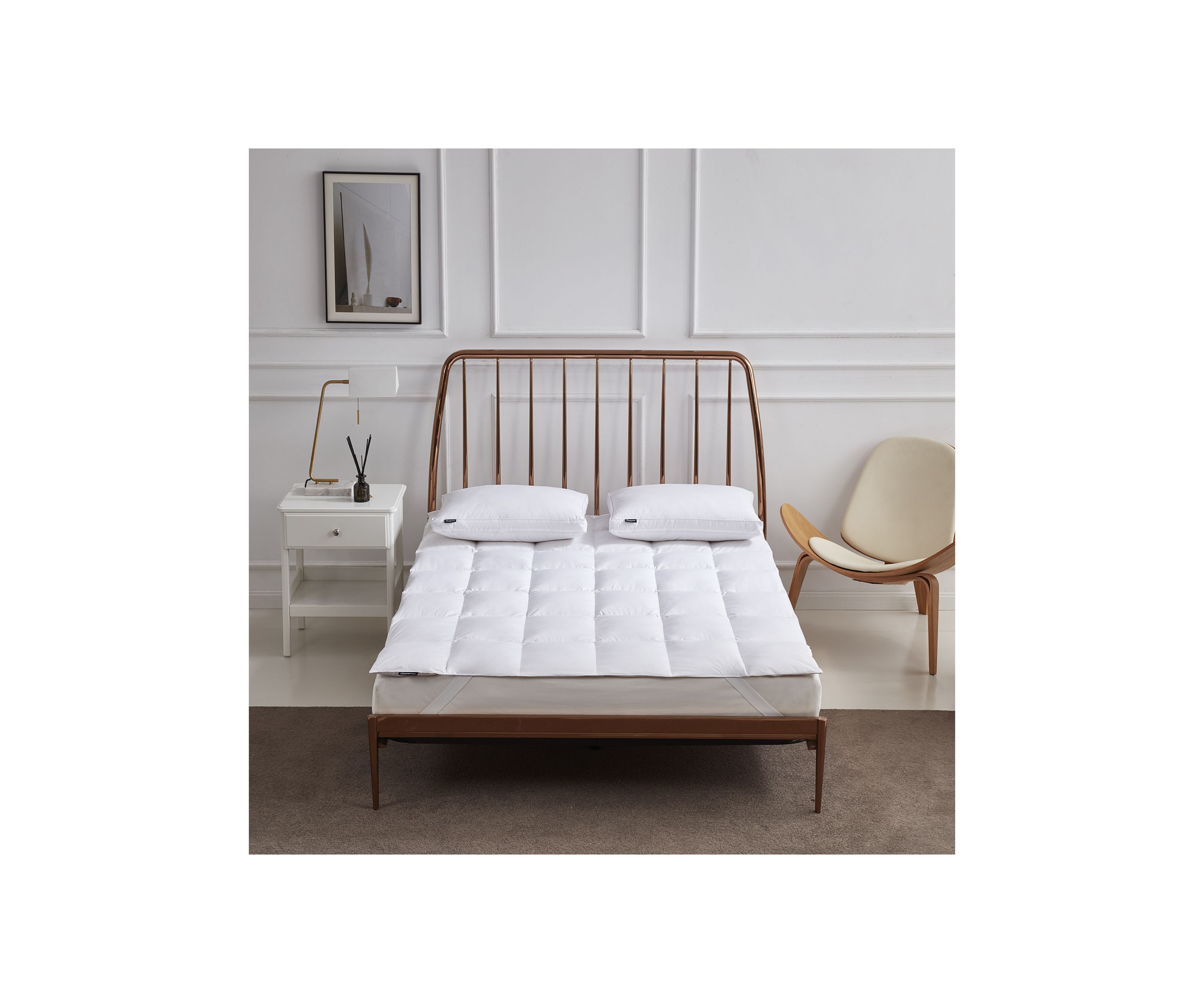 Tencel®/Cotton Blend 90/10 Feather/Down Fiber Mattress Topper