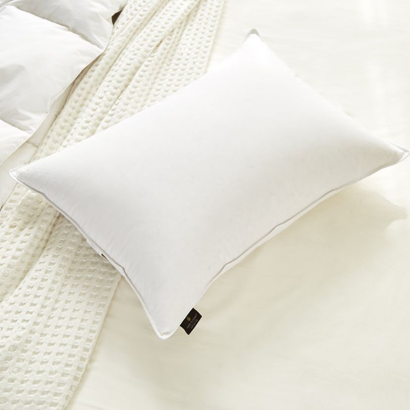 100% Ogranic Cotton Premiun White Down Pillow - Medium Firm