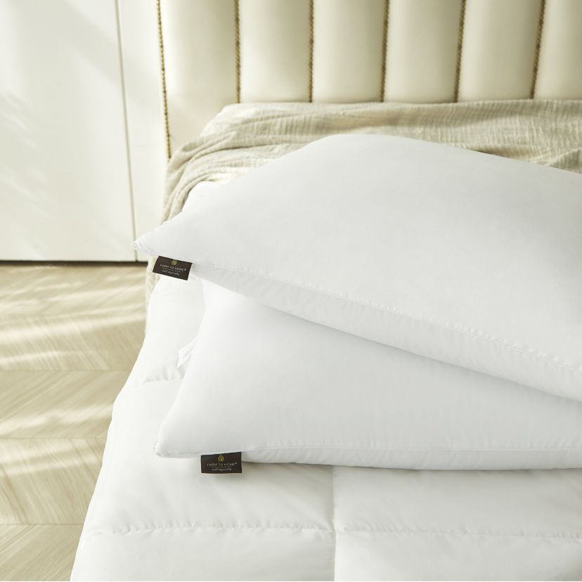 100% Organic Cotton 2 Pack Feather And Down Pillow
