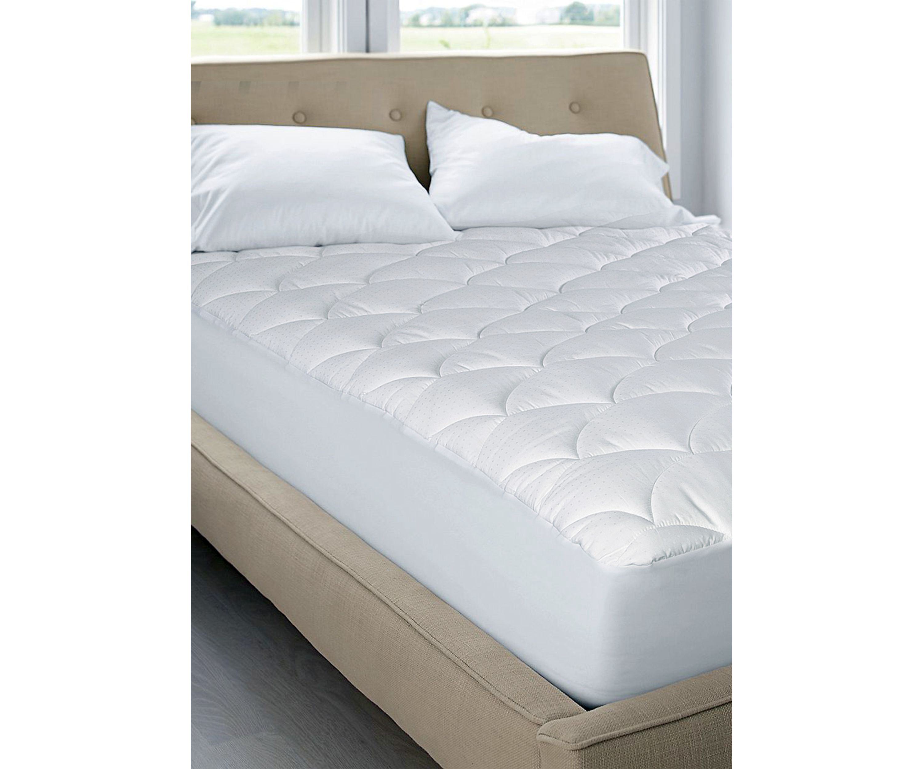 350 Thread Count Damask Dot Mattress Pad