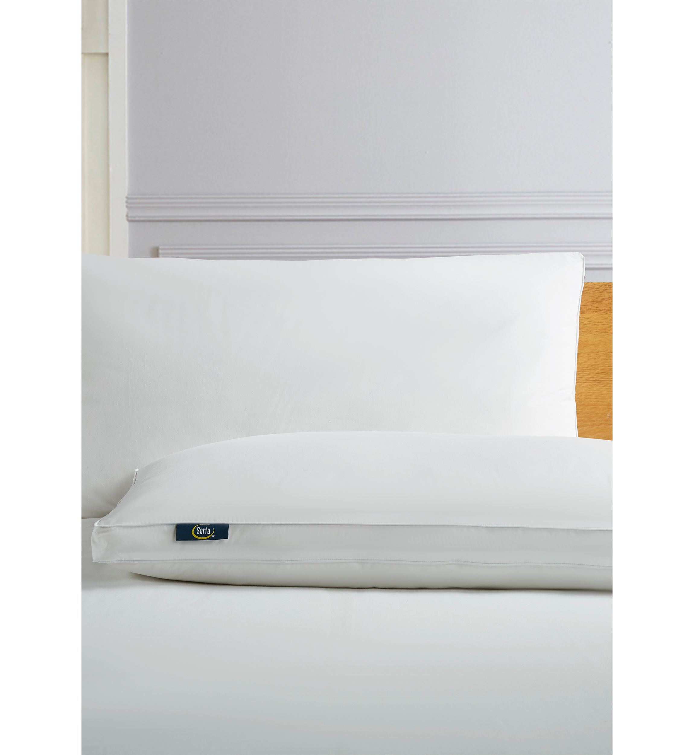 233 Thread Count White Goose Feather And Down Fiber Side Sleeper Pillow - 2 Pack