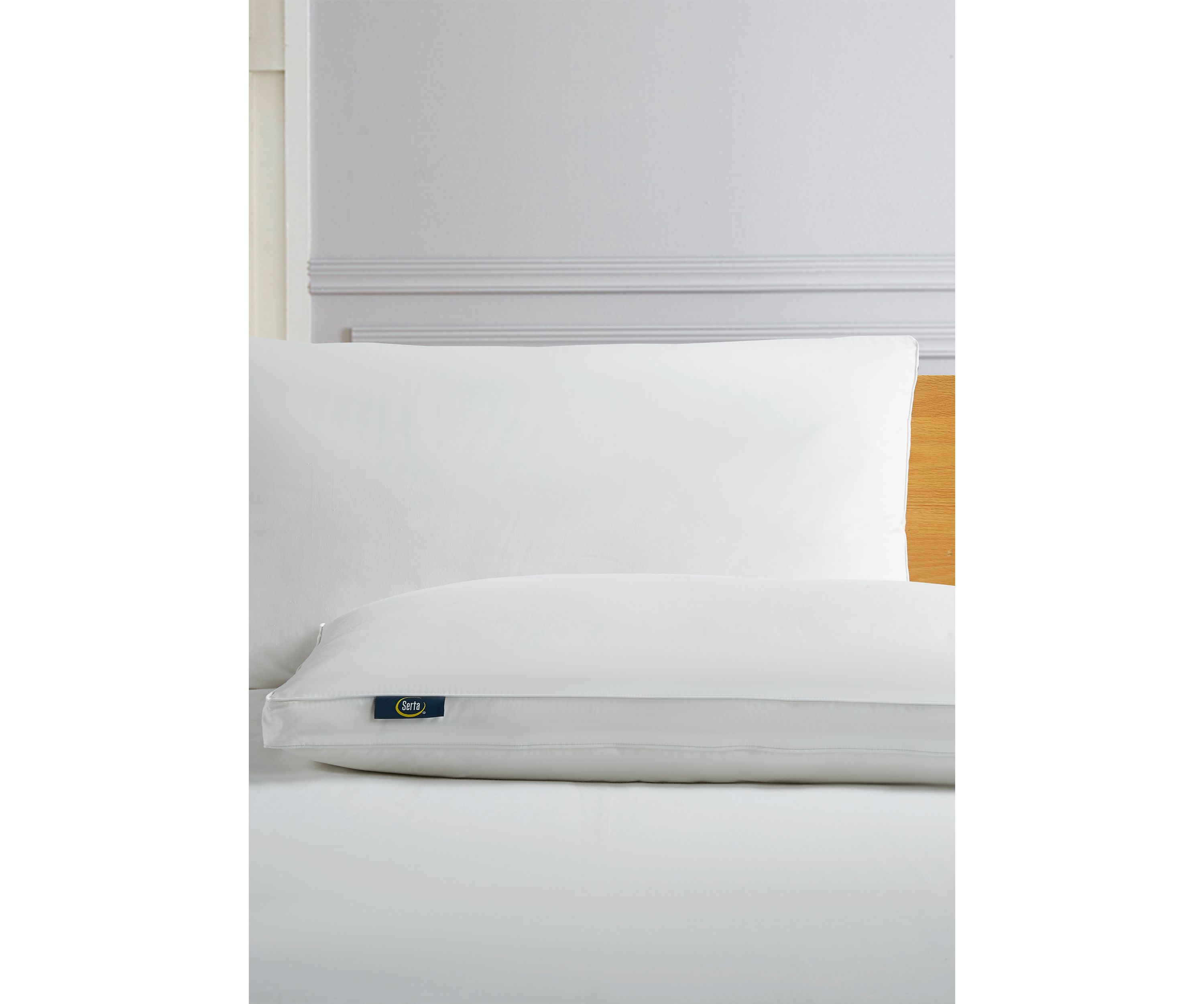 233 Thread Count White Goose Feather And Down Fiber Side Sleeper Pillow - 2 Pack