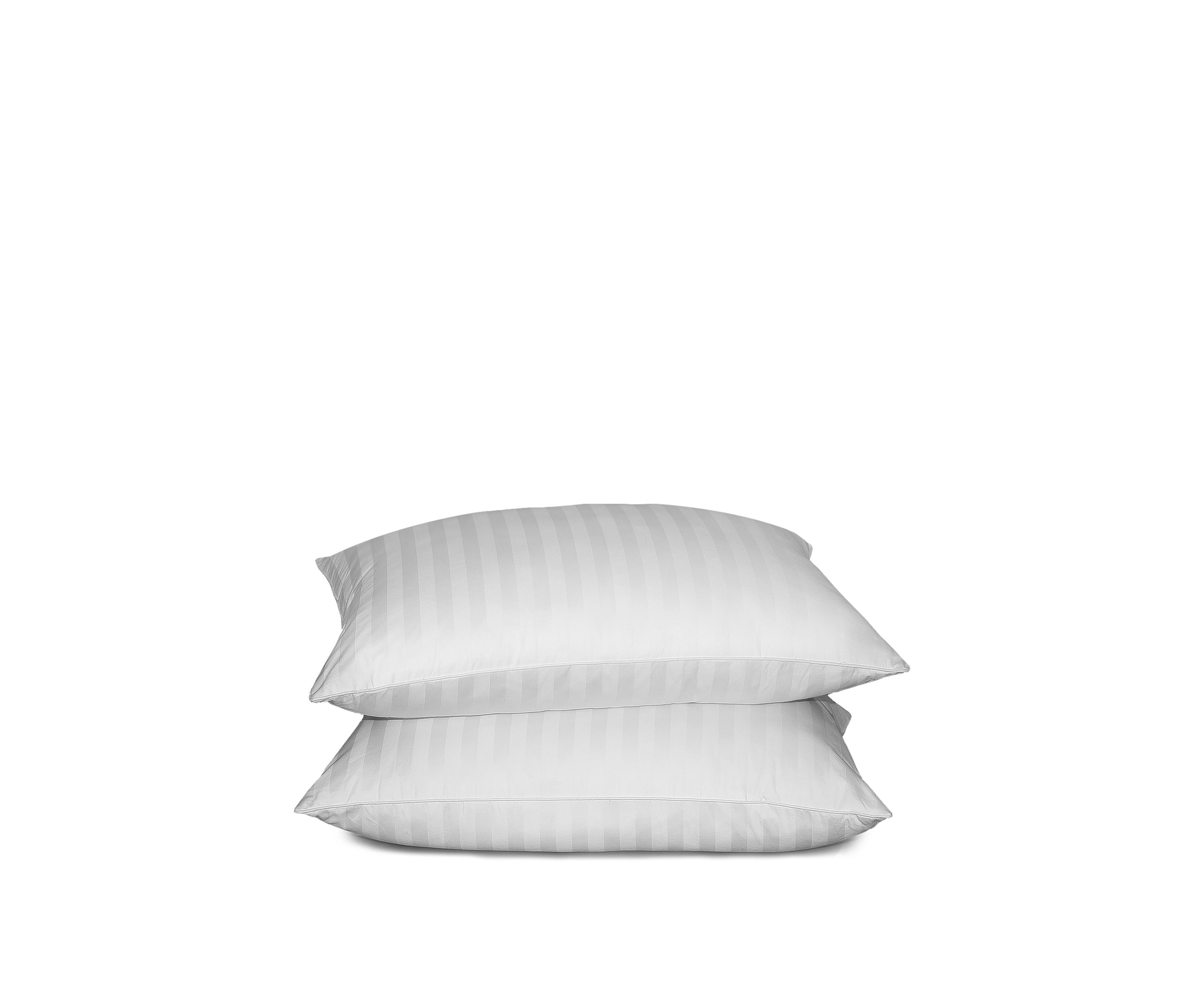 Siberian 500 Thread Count Damask Stripe White Down Pillow