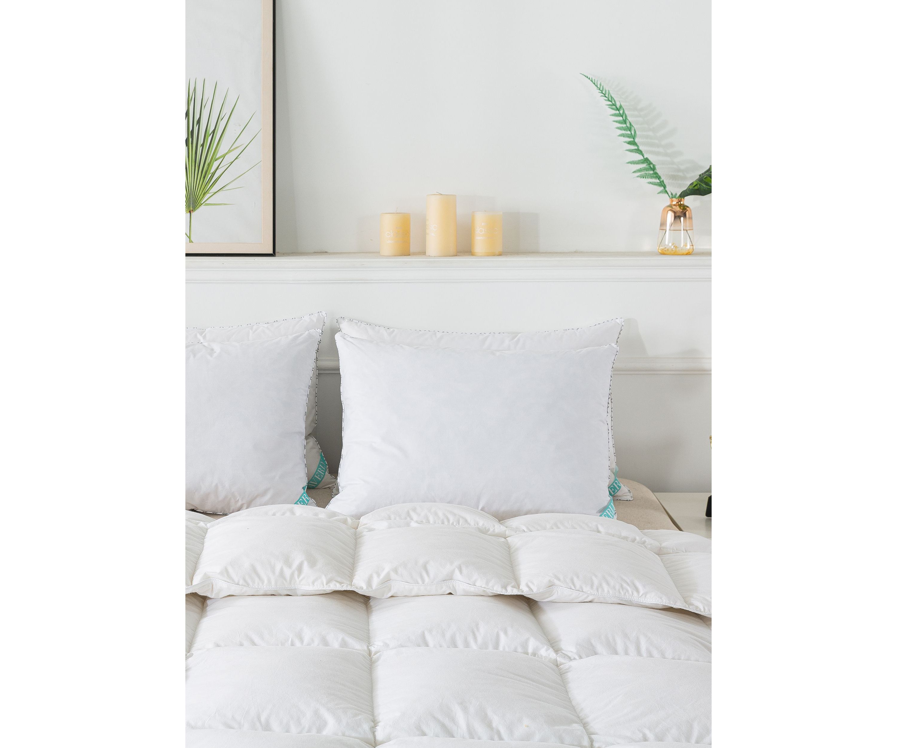 Antimicrobial White Down Blend Pillow