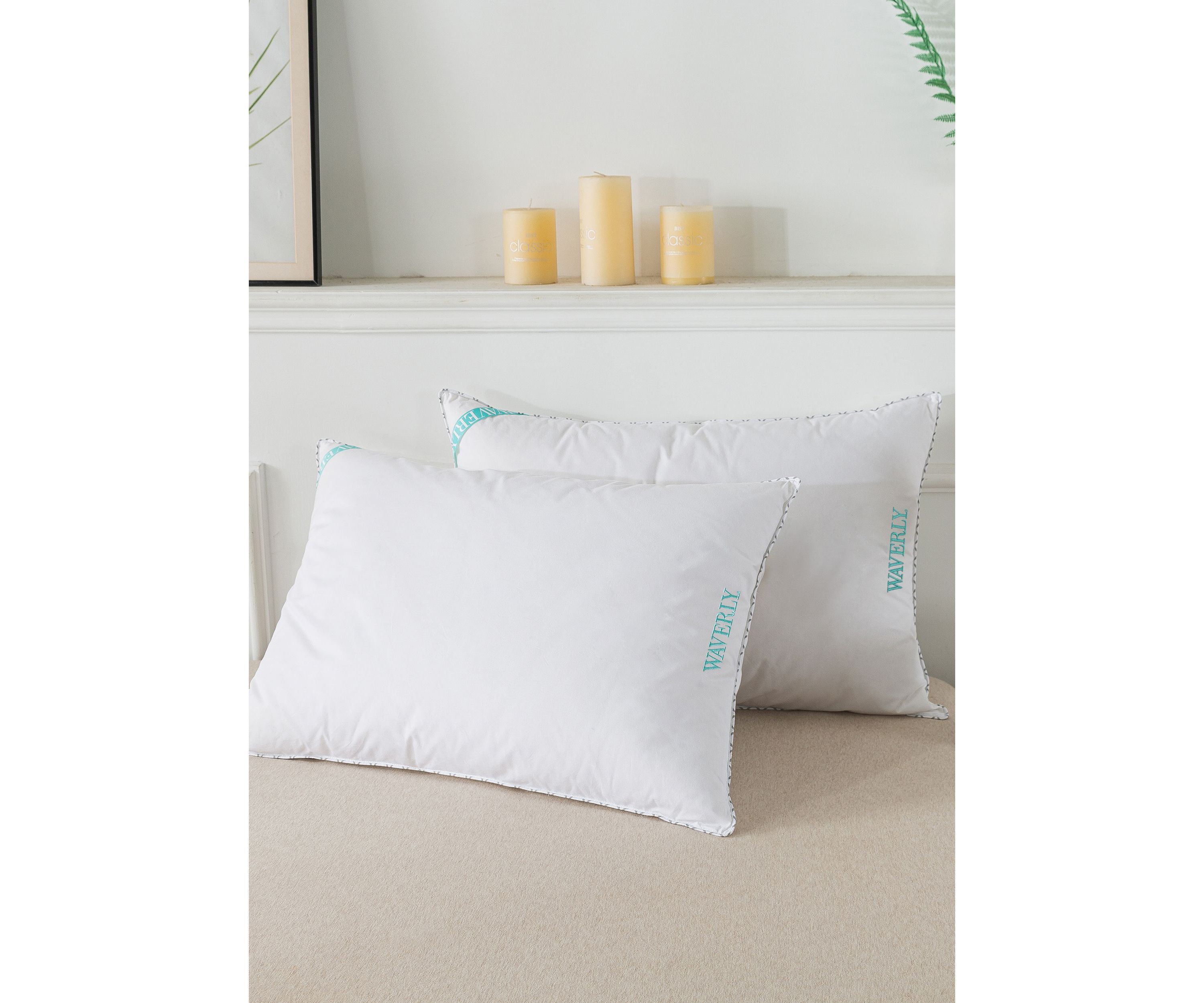 Antimicrobial 233 Thread Count Cotton White Duck Down Pillow