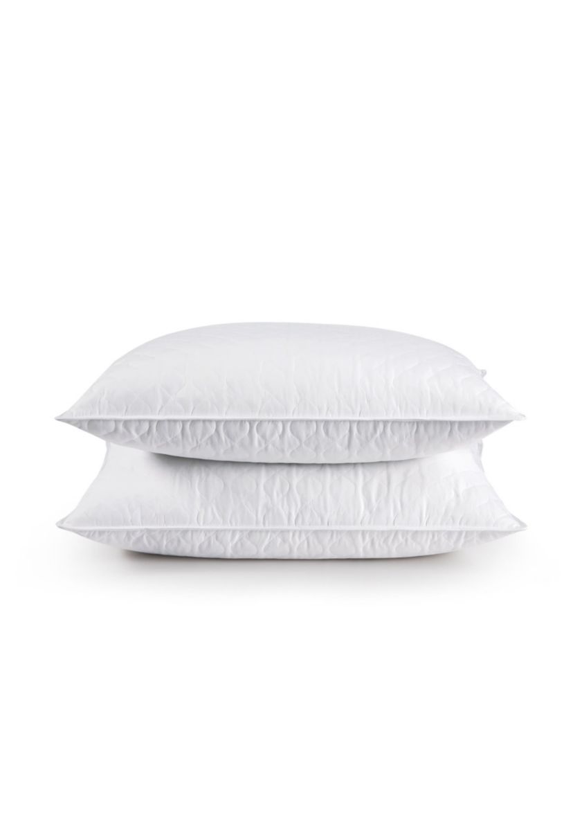 Quilted Feather and Polyester Blend Pillow - Set of 2