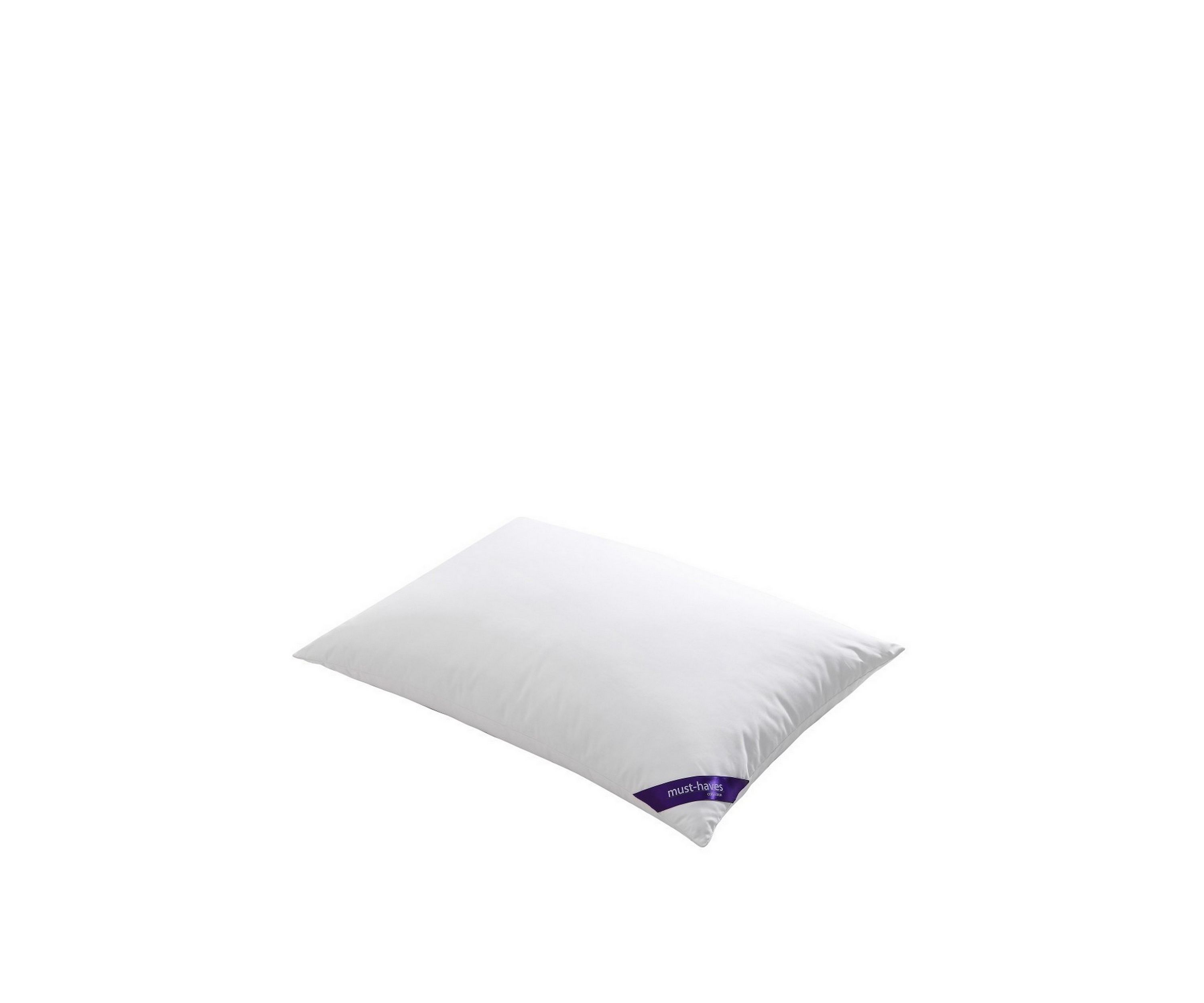 Set of 4 Cotton Silver Duck Feather Pillows