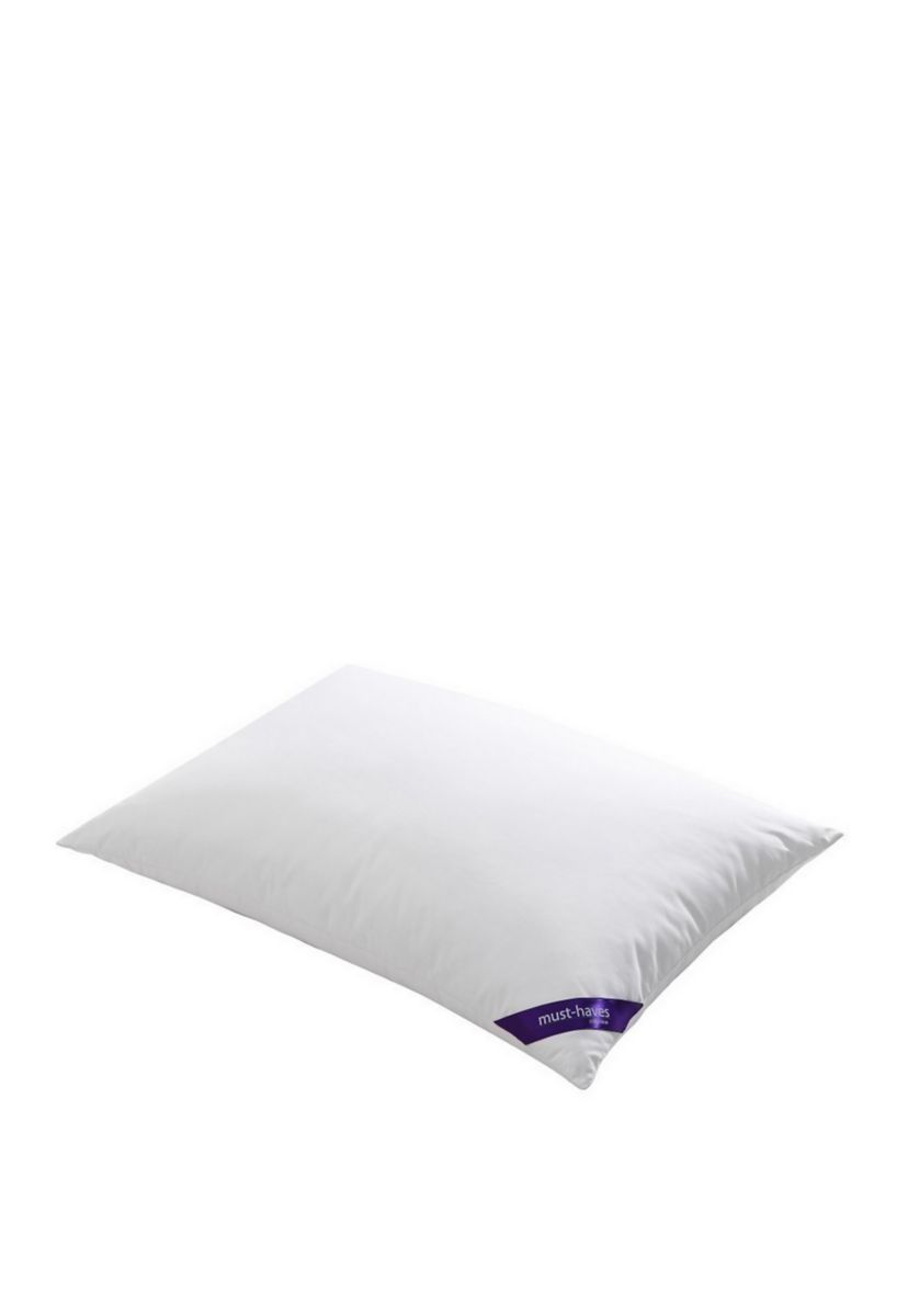 Set of 4 Cotton Silver Duck Feather Pillows