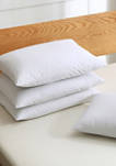 Set of 4 Soft Cover Nano Feather Filled Bed Pillows