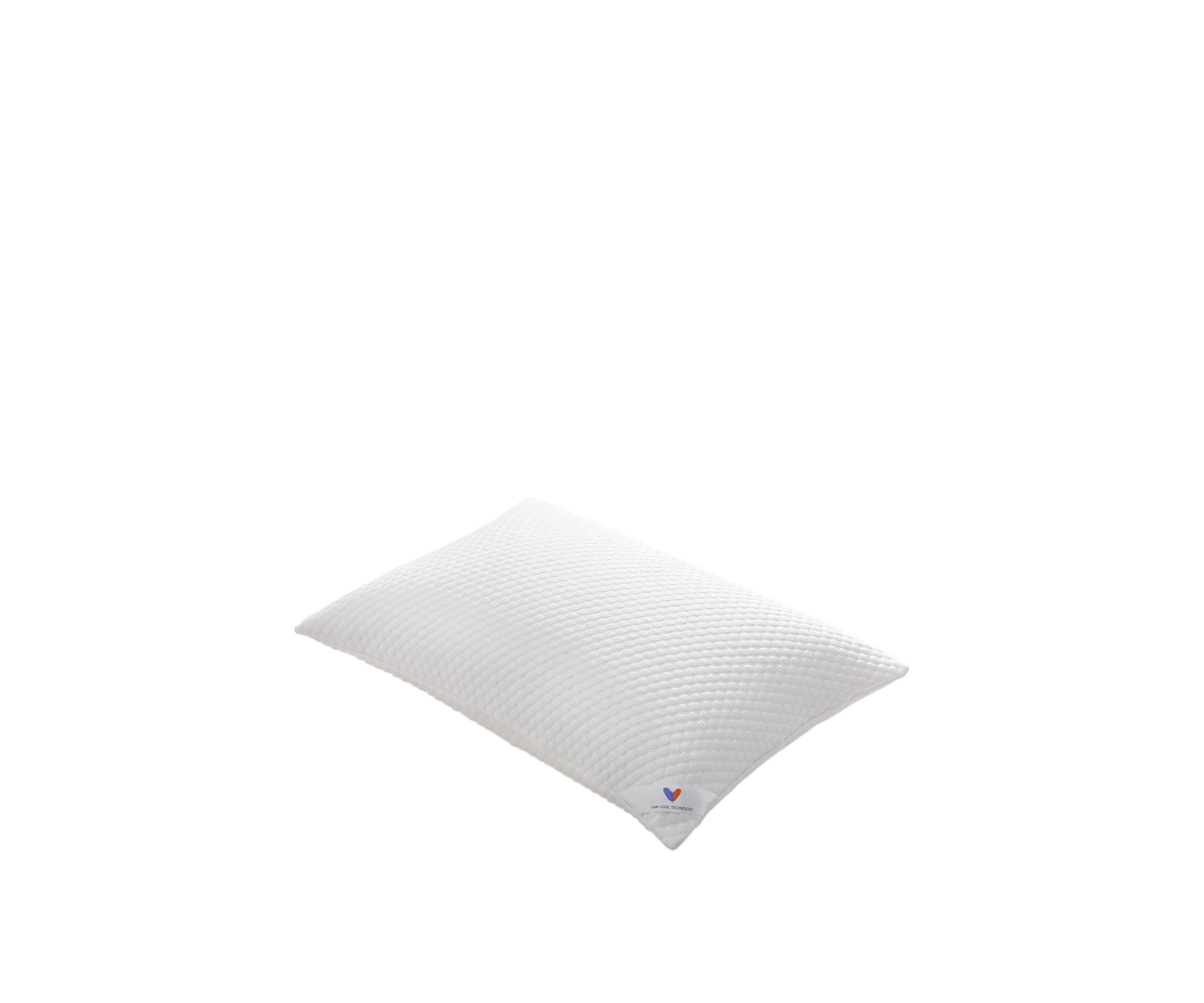 Cooling Knit Bed Pillow with Nano Feather Fill and Removable Cover 
