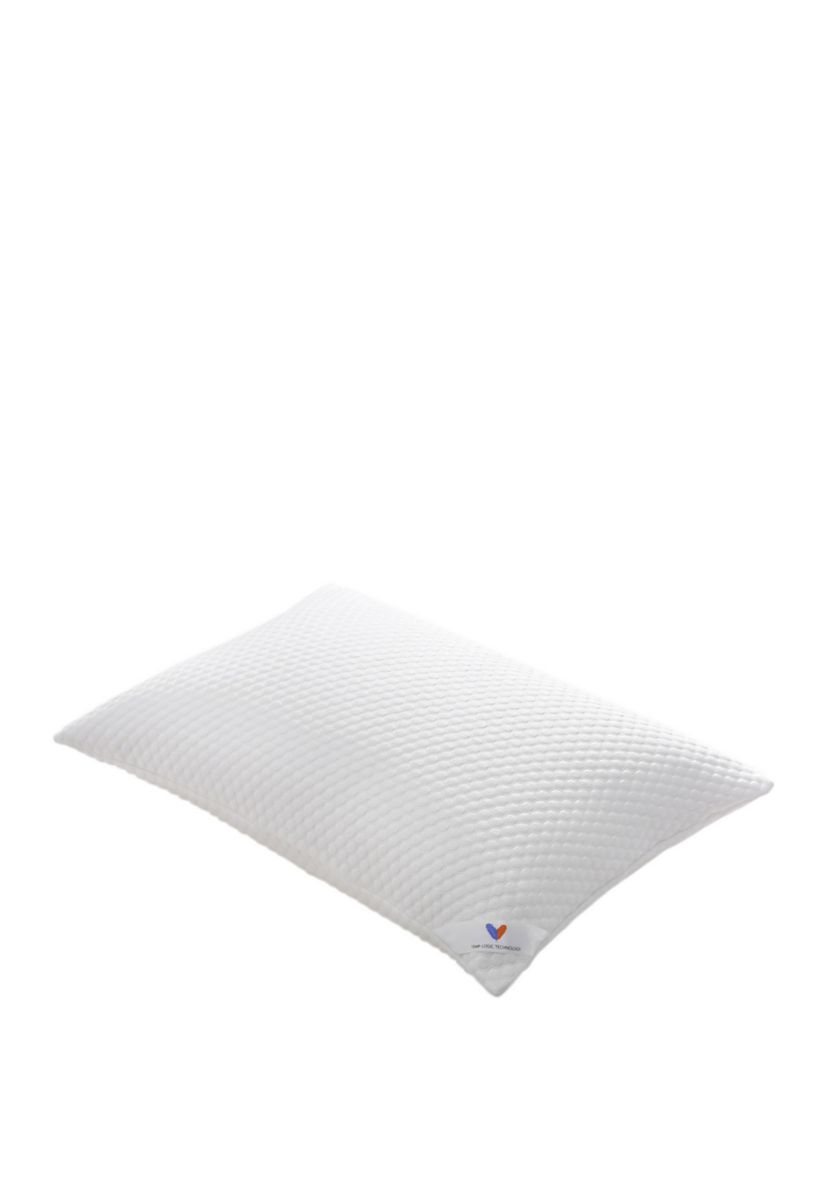 Cooling Knit Bed Pillow with Nano Feather Fill and Removable Cover 