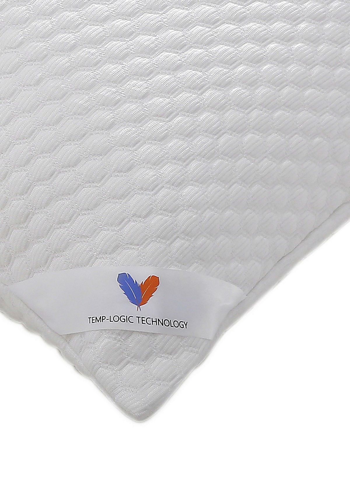 Cooling Knit Bed Pillow with Nano Feather Fill and Removable Cover 