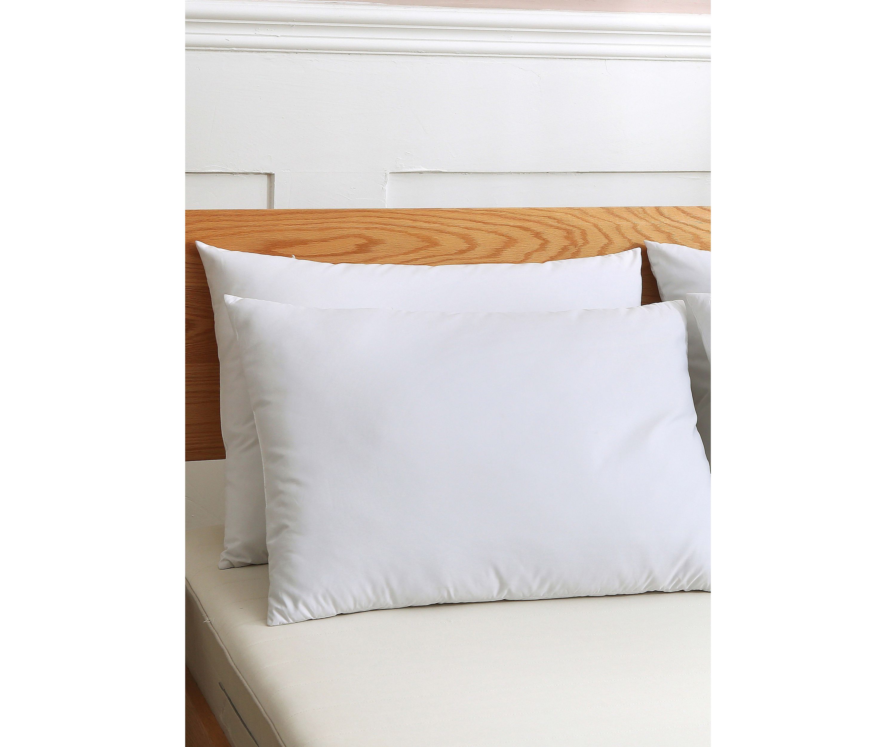   Twin Pack Duck Down Blended Bed Pillows with Cotton Cover