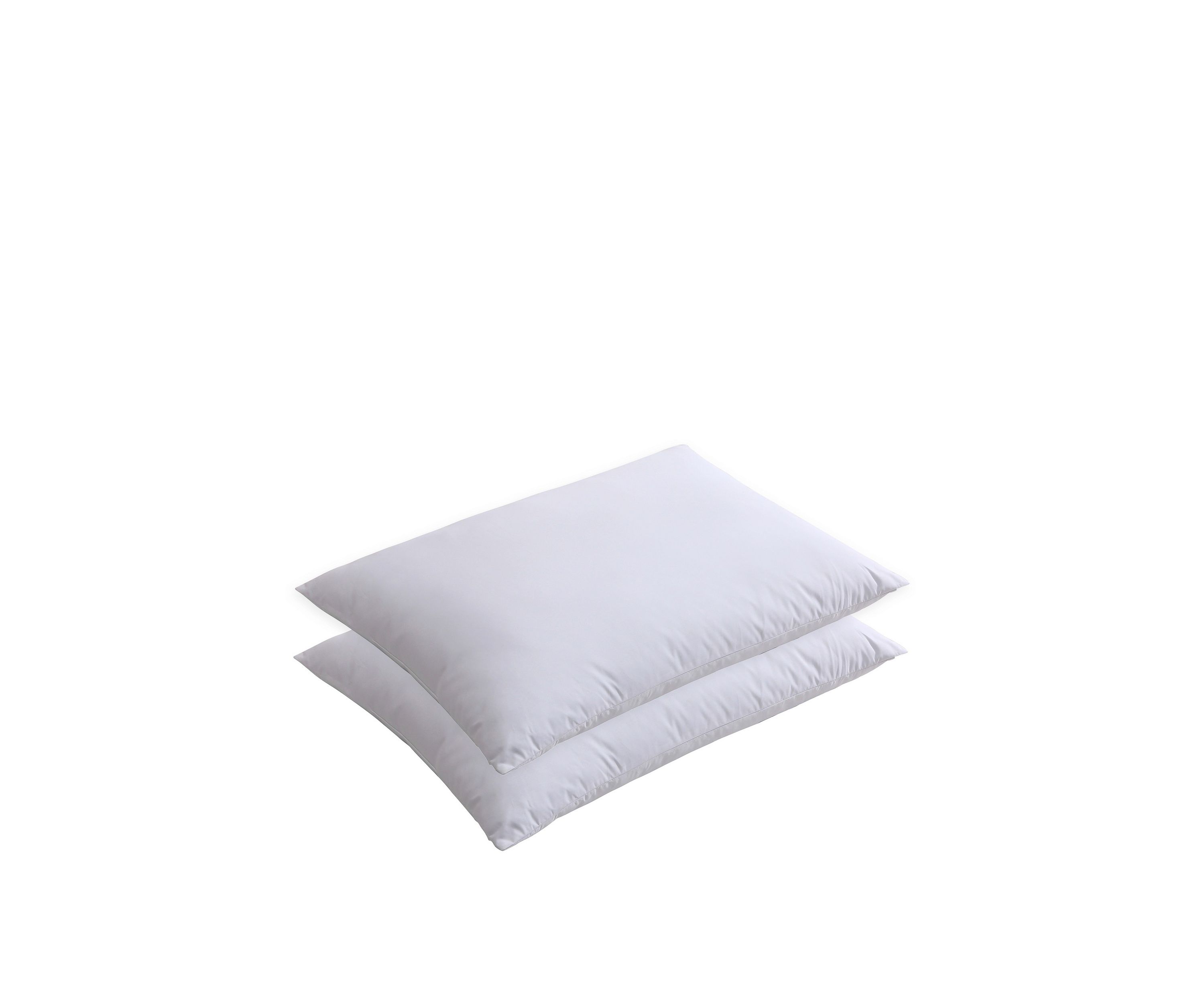   Twin Pack Duck Down Blended Bed Pillows with Cotton Cover