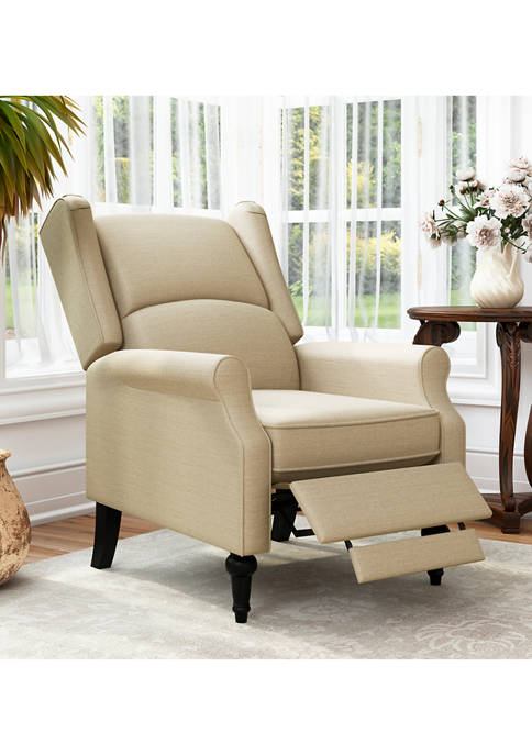 ProLounger Wingback Pushback Recliner in Textured Linen
