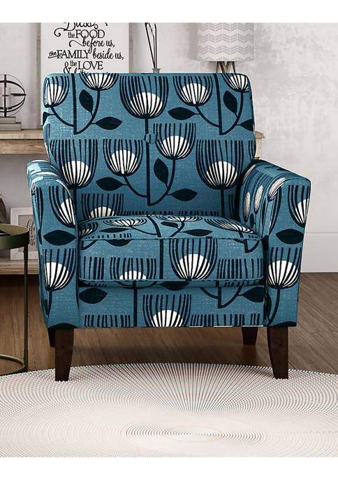 Handy Living Transitional Flared Armchair in Modern Tulip