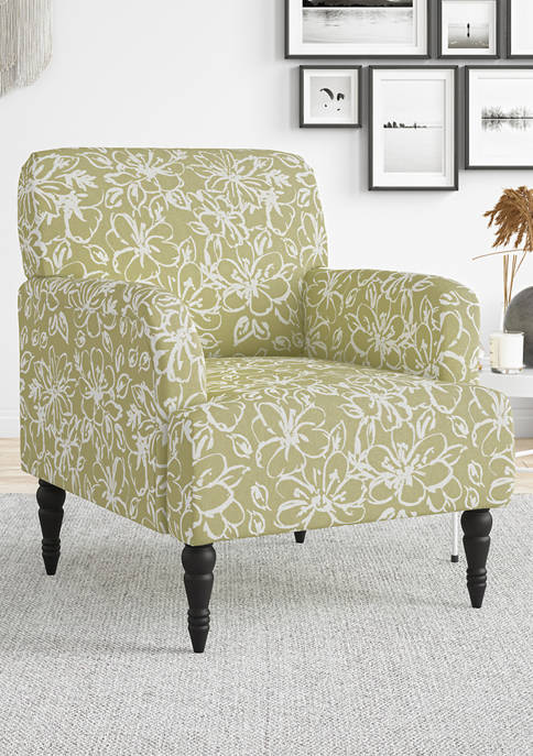 Handy Living Desden Transitional Upholstered Armchair in Lily