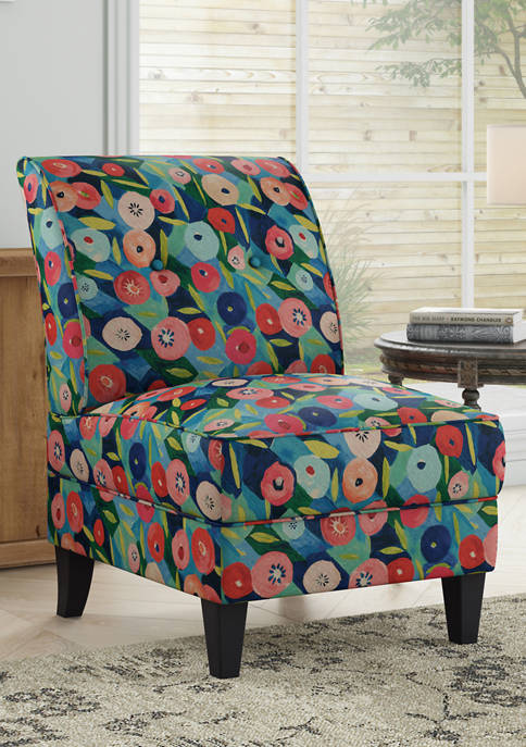 Courtney Armless Chair in Printed Fabric
