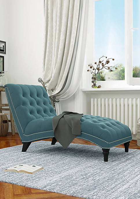 Handy Living Cara Snuggler Chaise Lounge in Linen