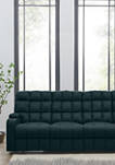 4 Seat Wall Hugger Storage Recliner Sofa in Microfiber