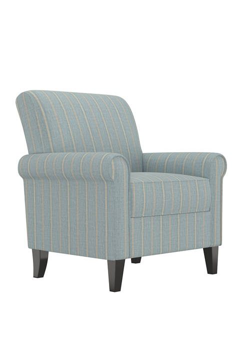 Handy Living Jean Rolled Arm Chair in Stripe