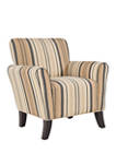 Sasha Arm Chair in Striped Fabric