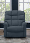 ProLounger Tufted Back Extra Large Wall Hugger Reclining Chair in Plush Low-Pile Velvet