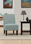 Set of 2 Brodee Armless Accent Chairs in Stripes