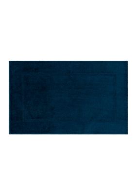 Crown & Ivy Bath Mat Collection, Navy Blue, 24 x 40