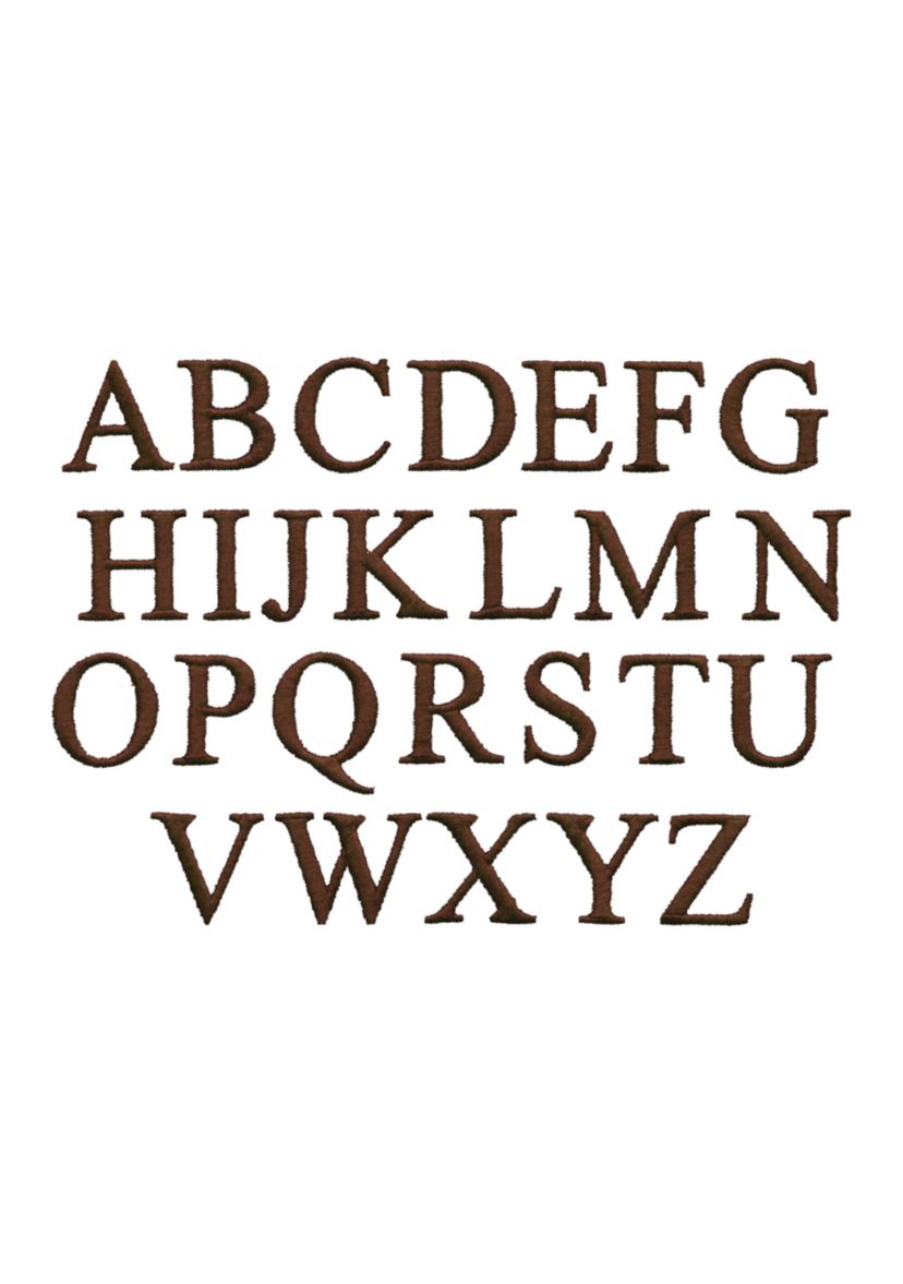 Personalized Novelty Hand Towels (Set of 2) in Brown Bookman Font