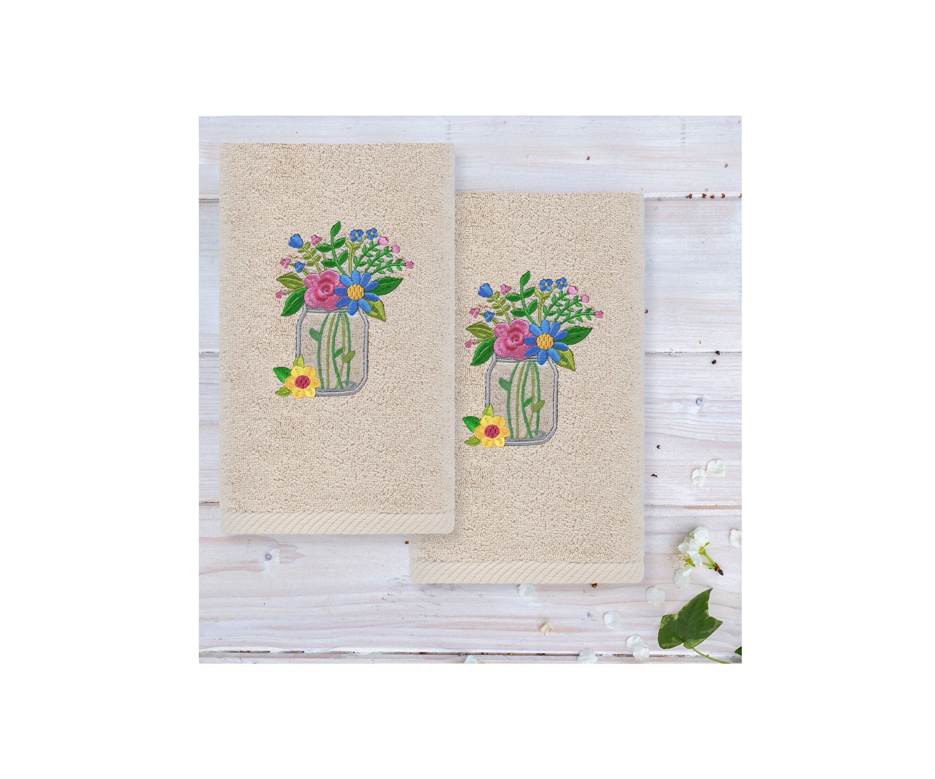 Country Bouquet - Embroidered Hand Towel