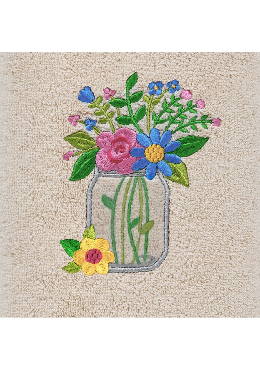 Country Bouquet - Embroidered Hand Towel