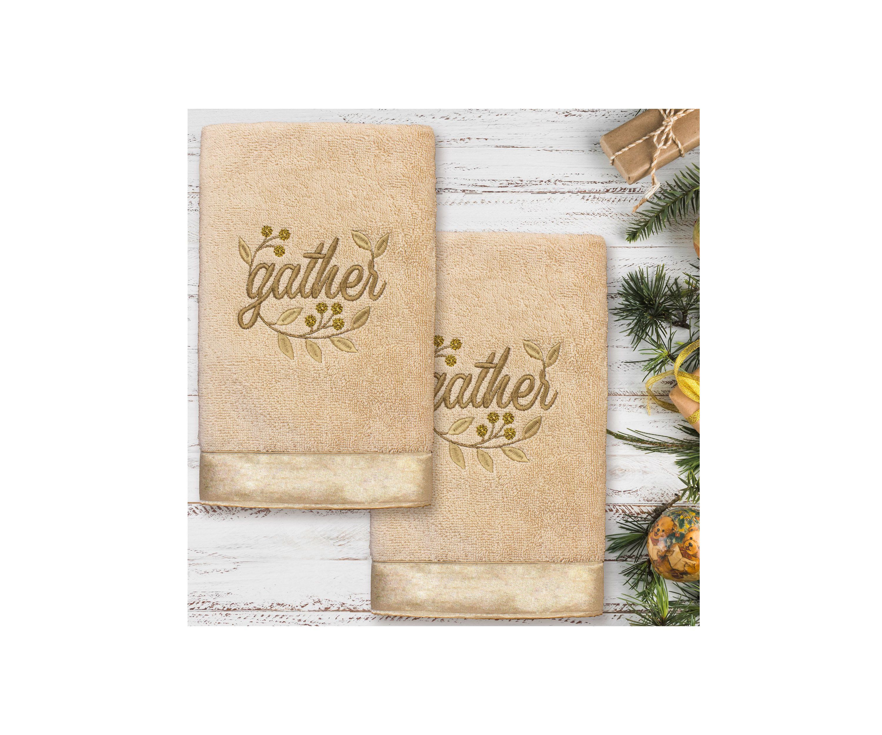 GATHER - Embroidered Hand Towel